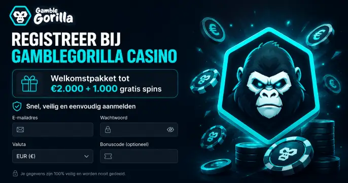 Gamblegorilla Casino Registreren banner